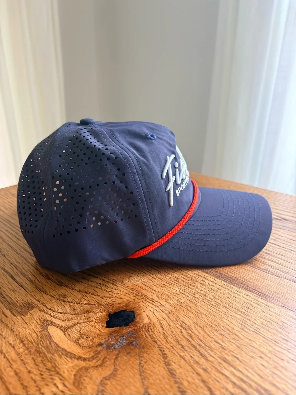 New with tags Fieldstone Navy hat with Red Accent - mens- SnapBack